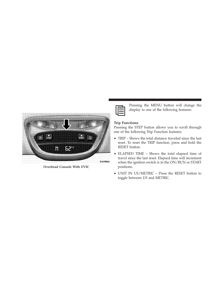 Electronic vehicle information, Center (evic) — if equipped | Dodge 2010 Ram Chassis Cab User Manual | Page 140 / 423