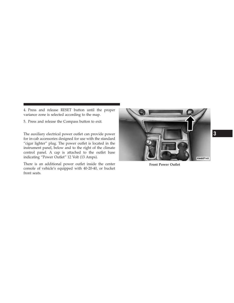 Electrical power outlets | Dodge 2010 Ram Chassis Cab User Manual | Page 149 / 423