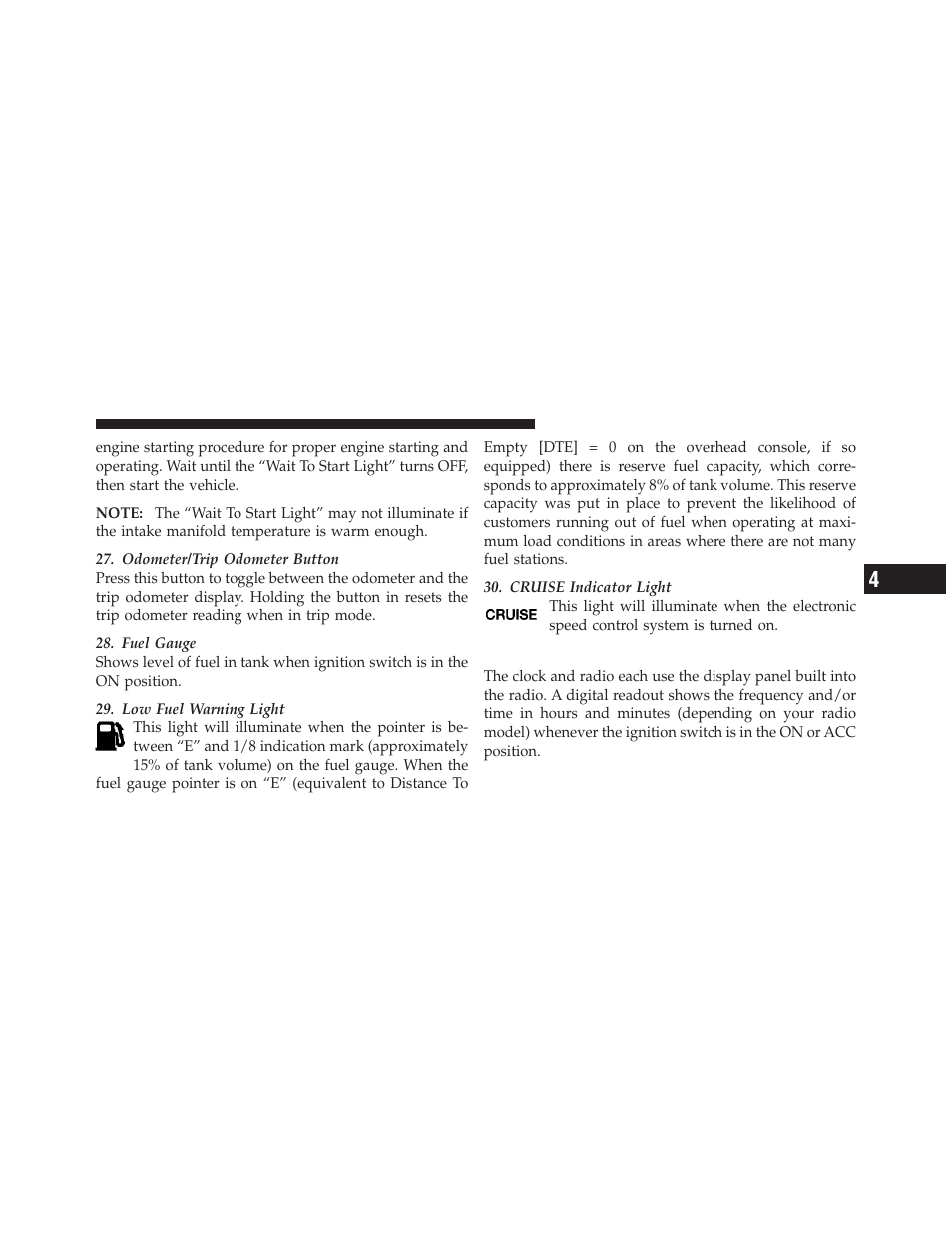 Electronic digital clock | Dodge 2010 Ram Chassis Cab User Manual | Page 179 / 423