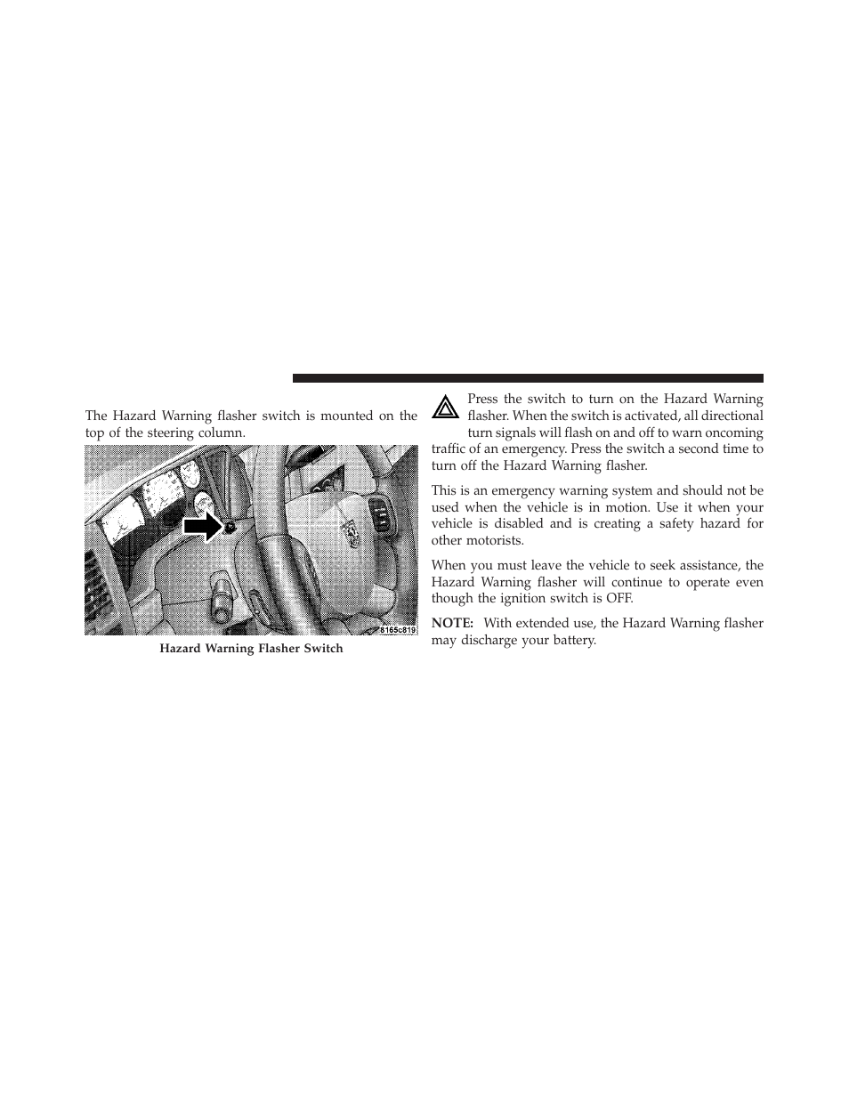 Hazard warning flasher | Dodge 2010 Ram Chassis Cab User Manual | Page 298 / 423