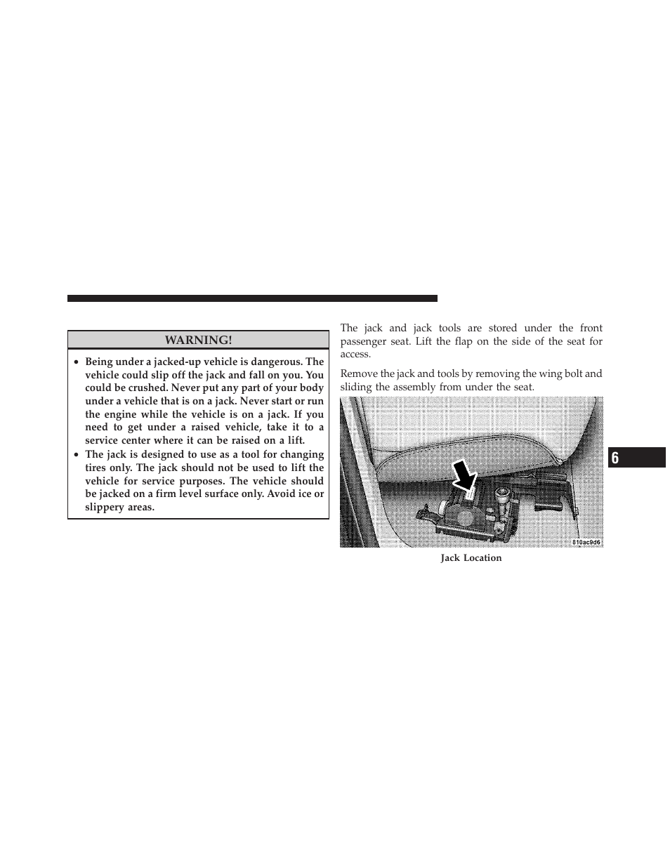 Jacking and tire changing, 3500 models — if equipped | Dodge 2010 Ram Chassis Cab User Manual | Page 299 / 423