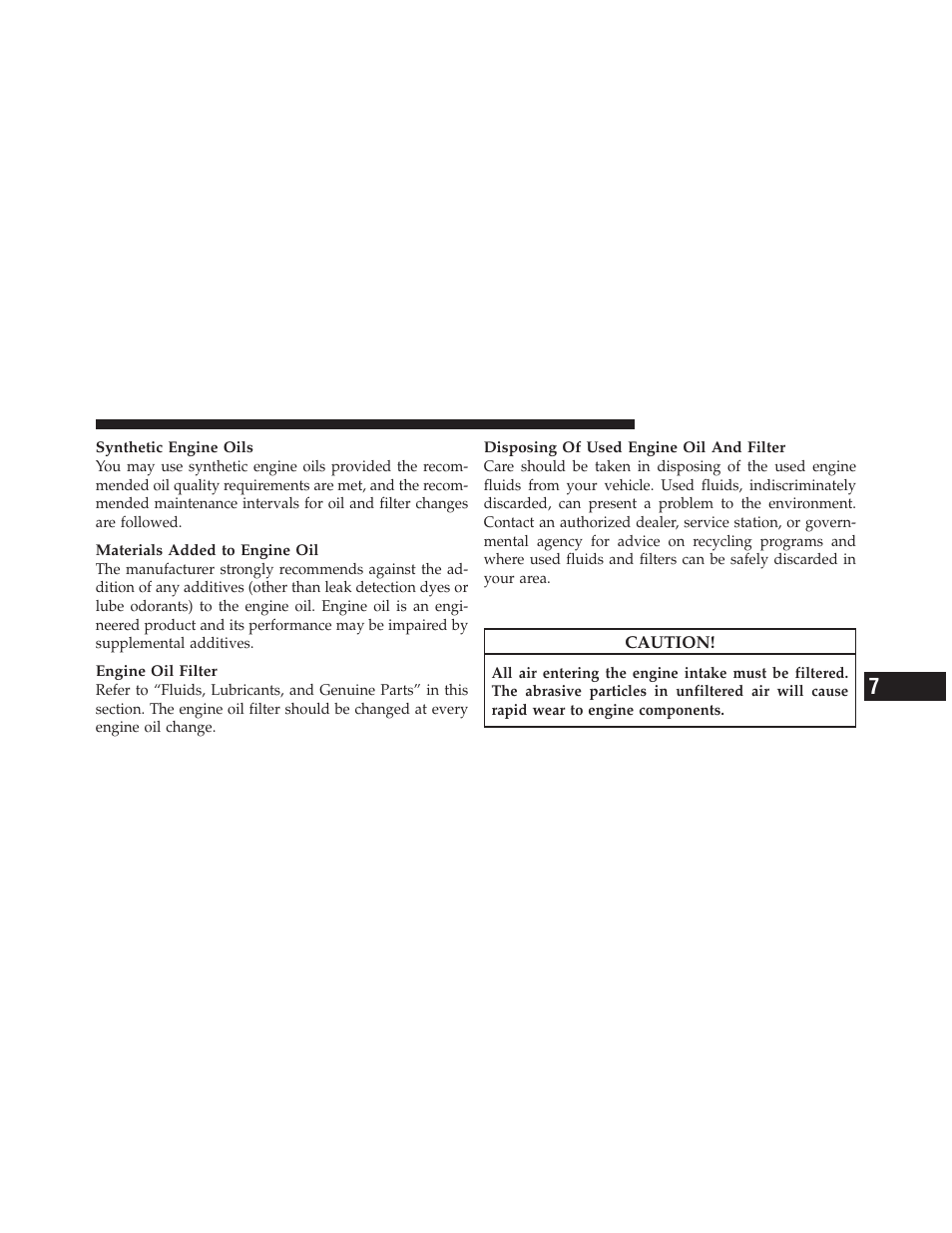 Engine air cleaner filter | Dodge 2010 Ram Chassis Cab User Manual | Page 325 / 423
