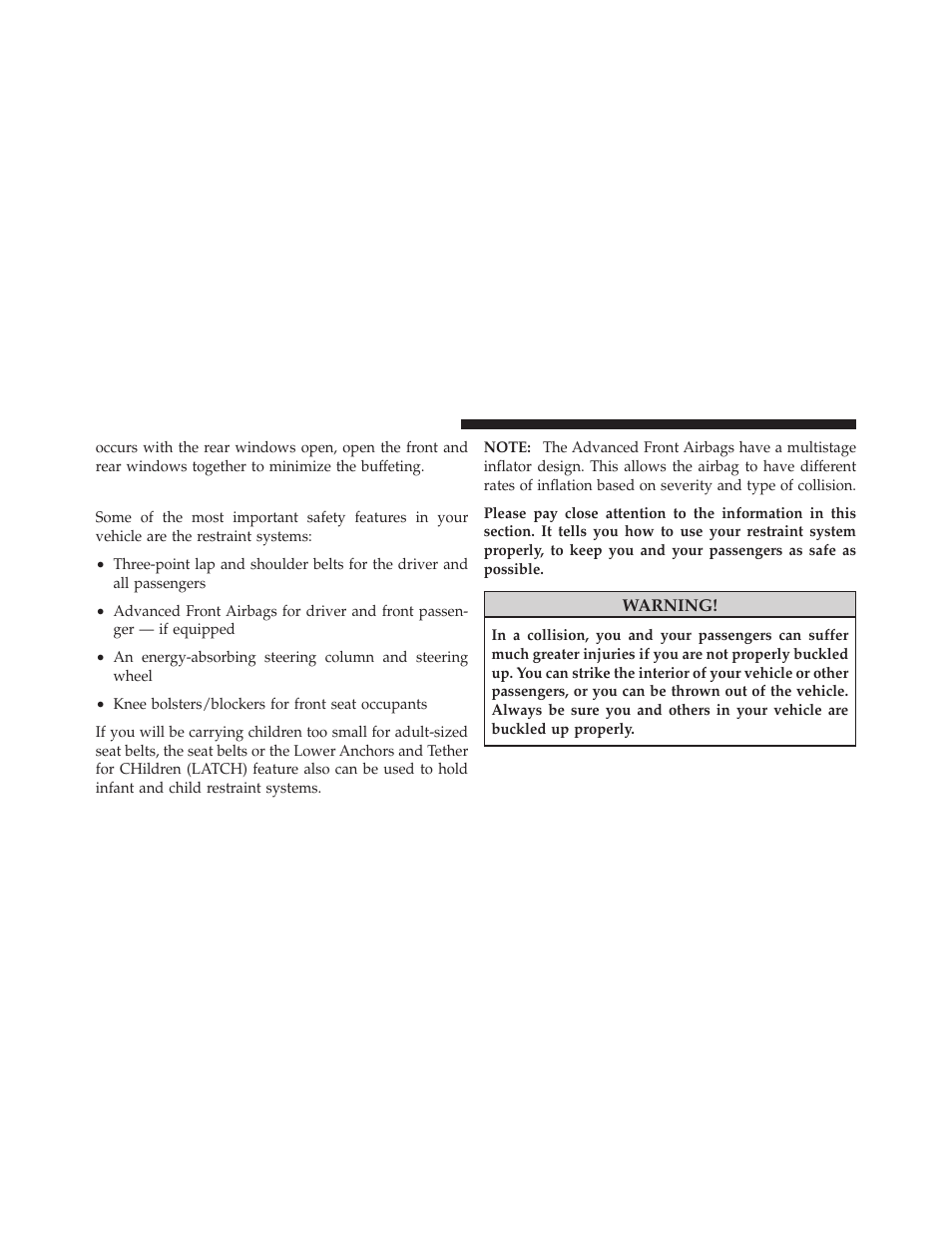 Occupant restraints | Dodge 2010 Ram Chassis Cab User Manual | Page 34 / 423