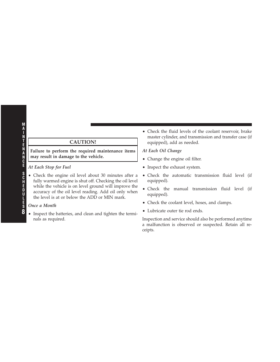 Maintenance schedule | Dodge 2010 Ram Chassis Cab User Manual | Page 372 / 423