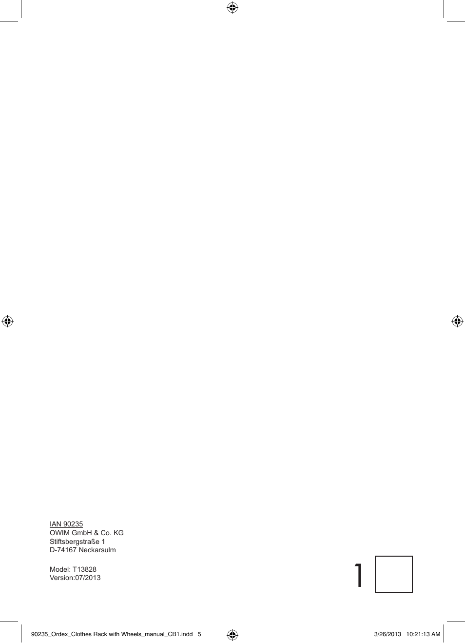 Aquapur T13828 Clothes Rail User Manual | Page 6 / 6