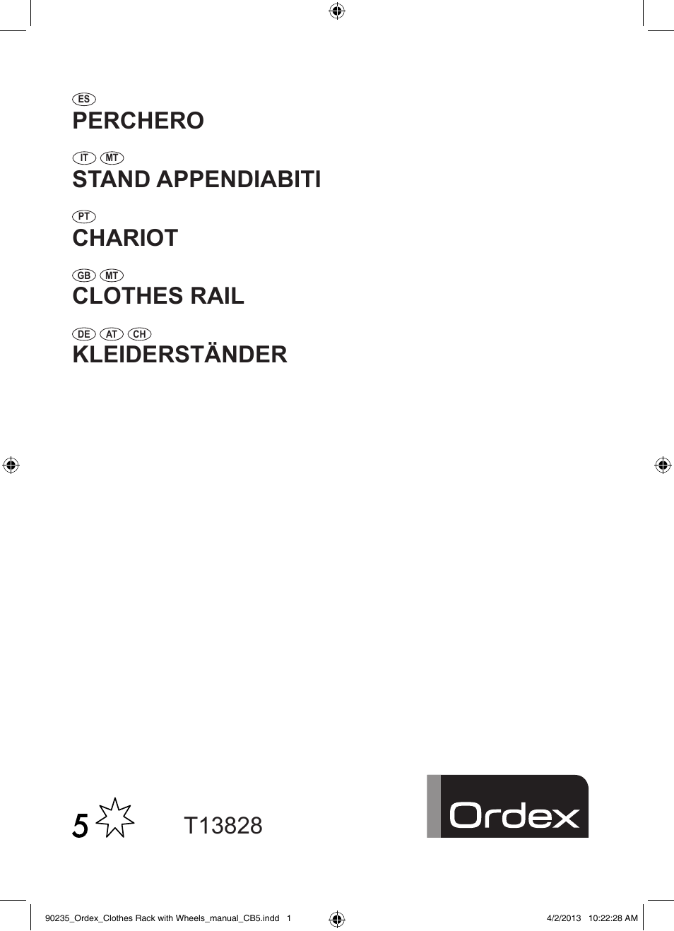 Aquapur T13828 Clothes Rail User Manual | 7 pages