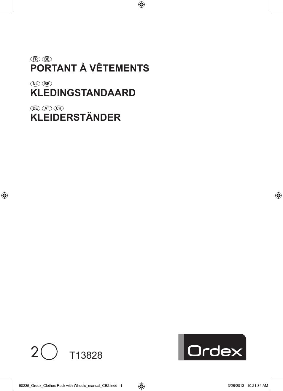Aquapur T13828 Clothes Rail User Manual | 6 pages
