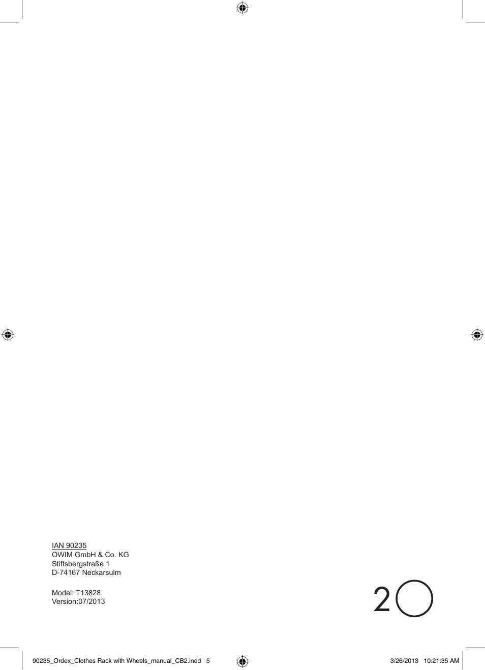 Aquapur T13828 Clothes Rail User Manual | Page 6 / 6