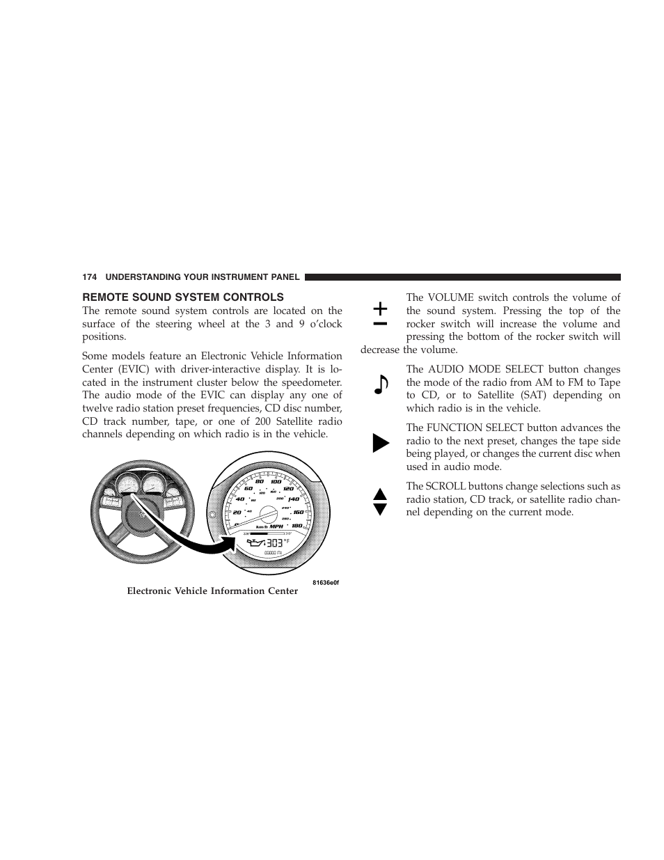 Remote sound system controls | Dodge 2006 Charger SRT8 User Manual | Page 174 / 336