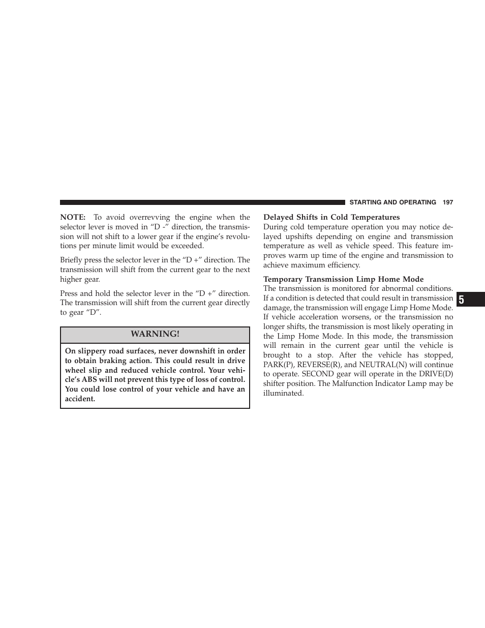Dodge 2006 Charger SRT8 User Manual | Page 197 / 336