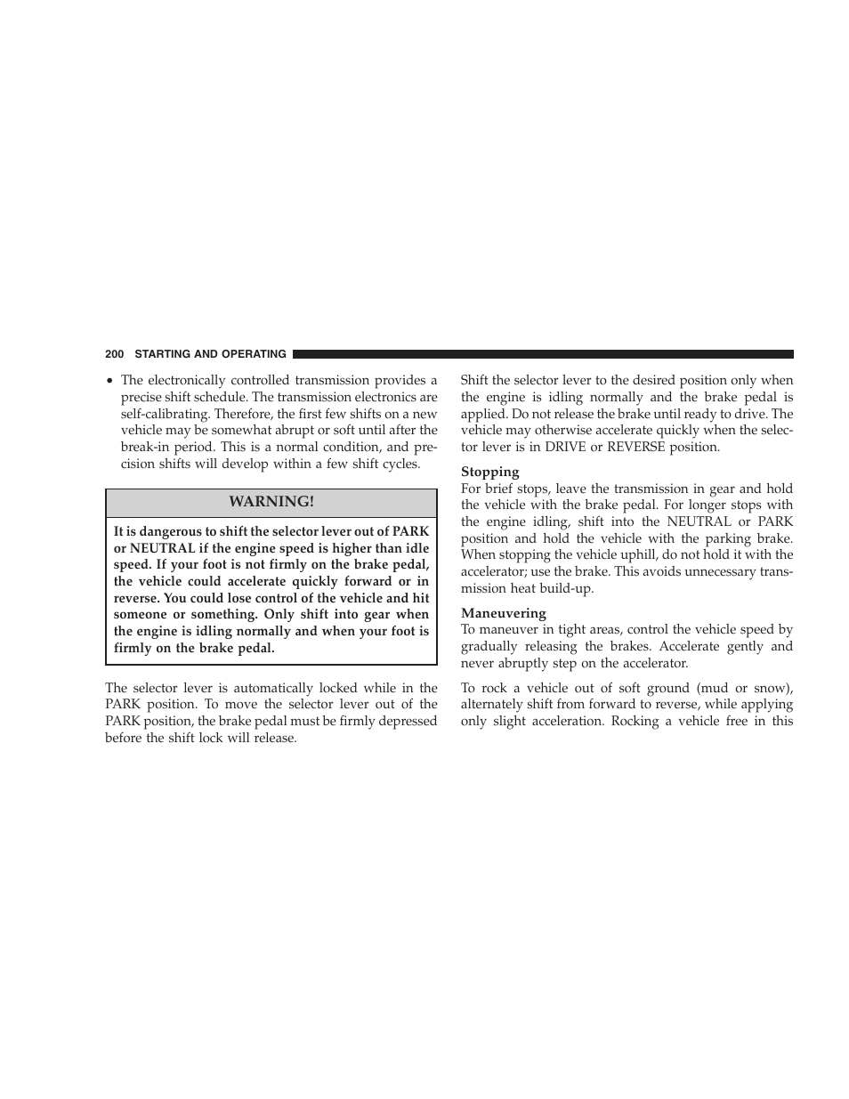 Dodge 2006 Charger SRT8 User Manual | Page 200 / 336