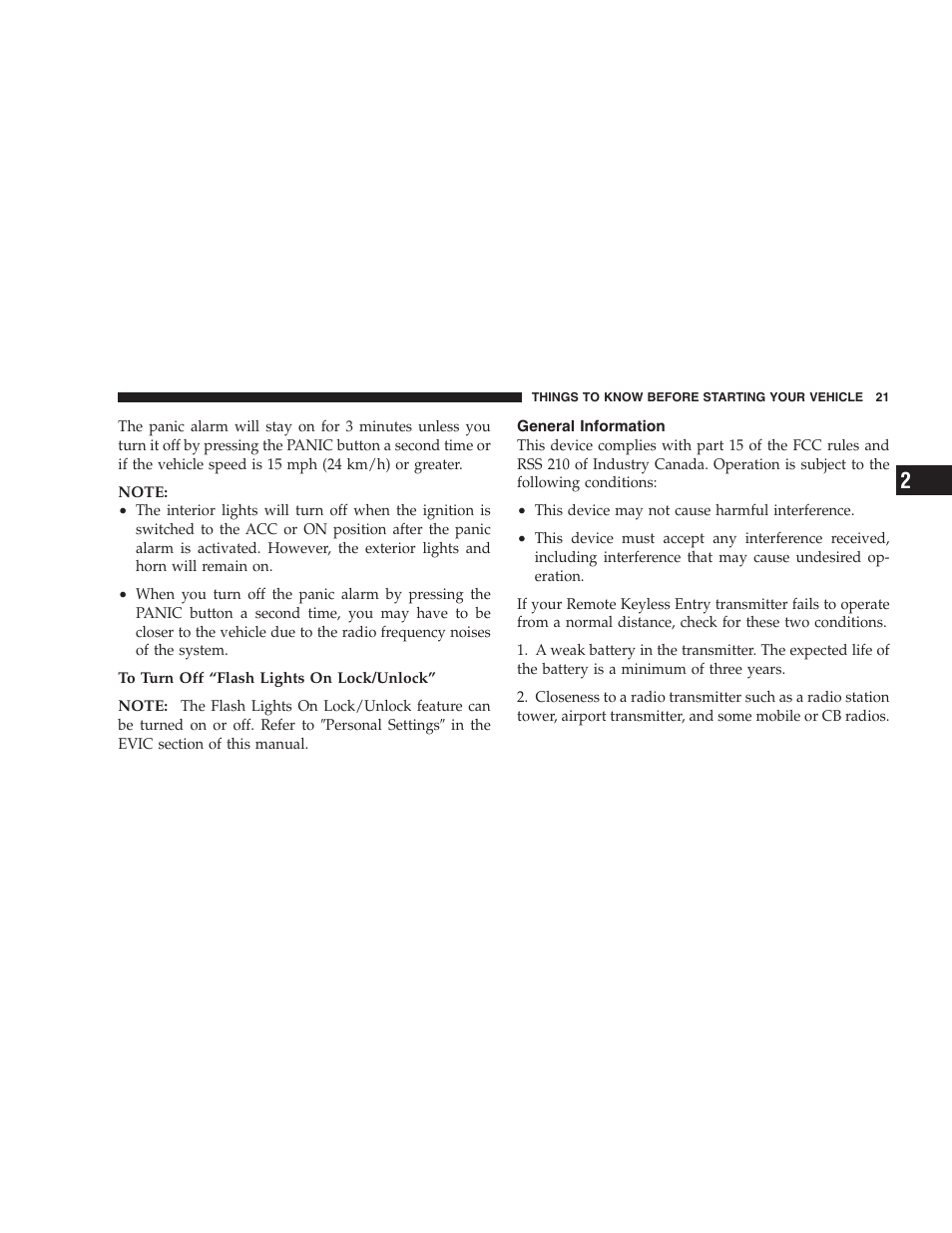 General information | Dodge 2006 Charger SRT8 User Manual | Page 21 / 336