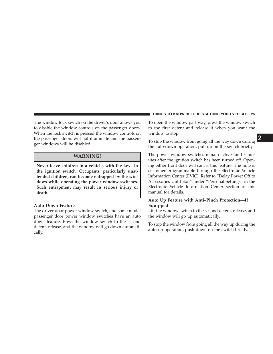 Dodge 2006 Charger SRT8 User Manual | Page 25 / 336
