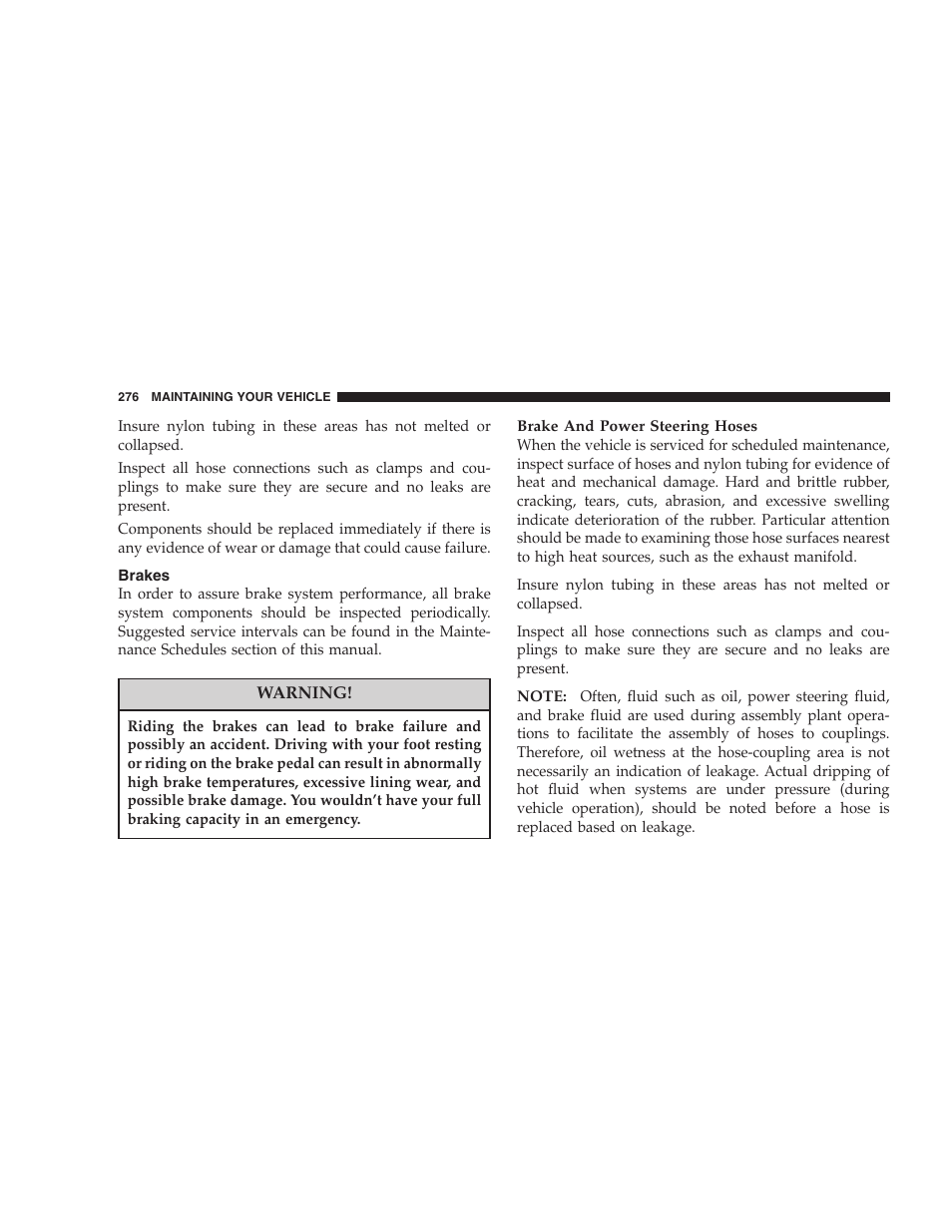 Brakes | Dodge 2006 Charger SRT8 User Manual | Page 276 / 336