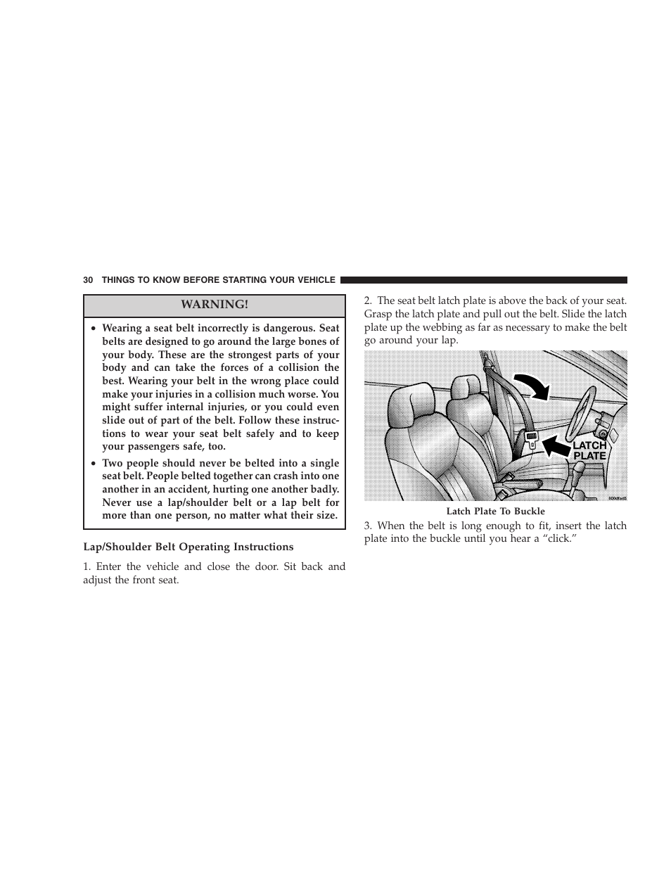 Dodge 2006 Charger SRT8 User Manual | Page 30 / 336