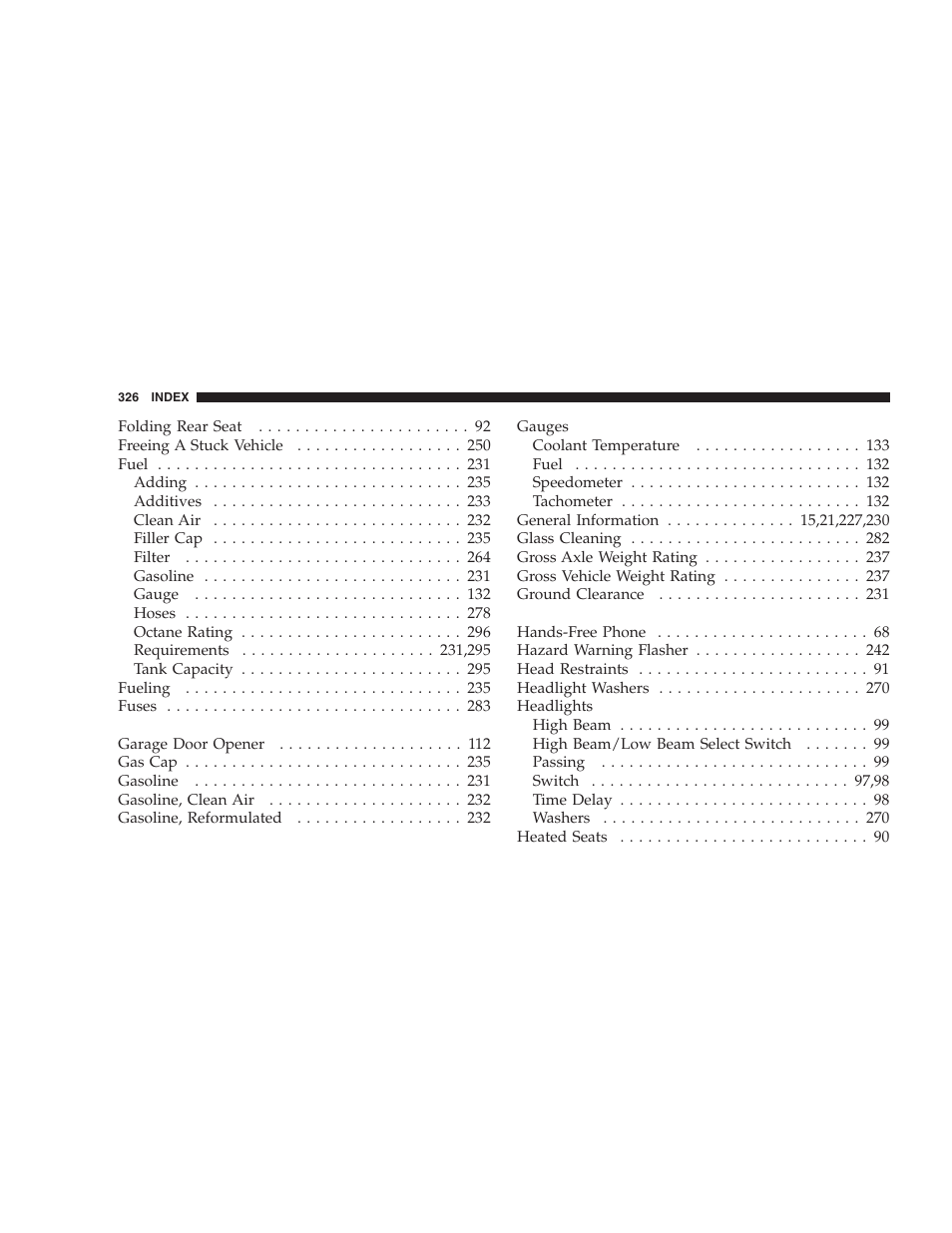 Dodge 2006 Charger SRT8 User Manual | Page 326 / 336