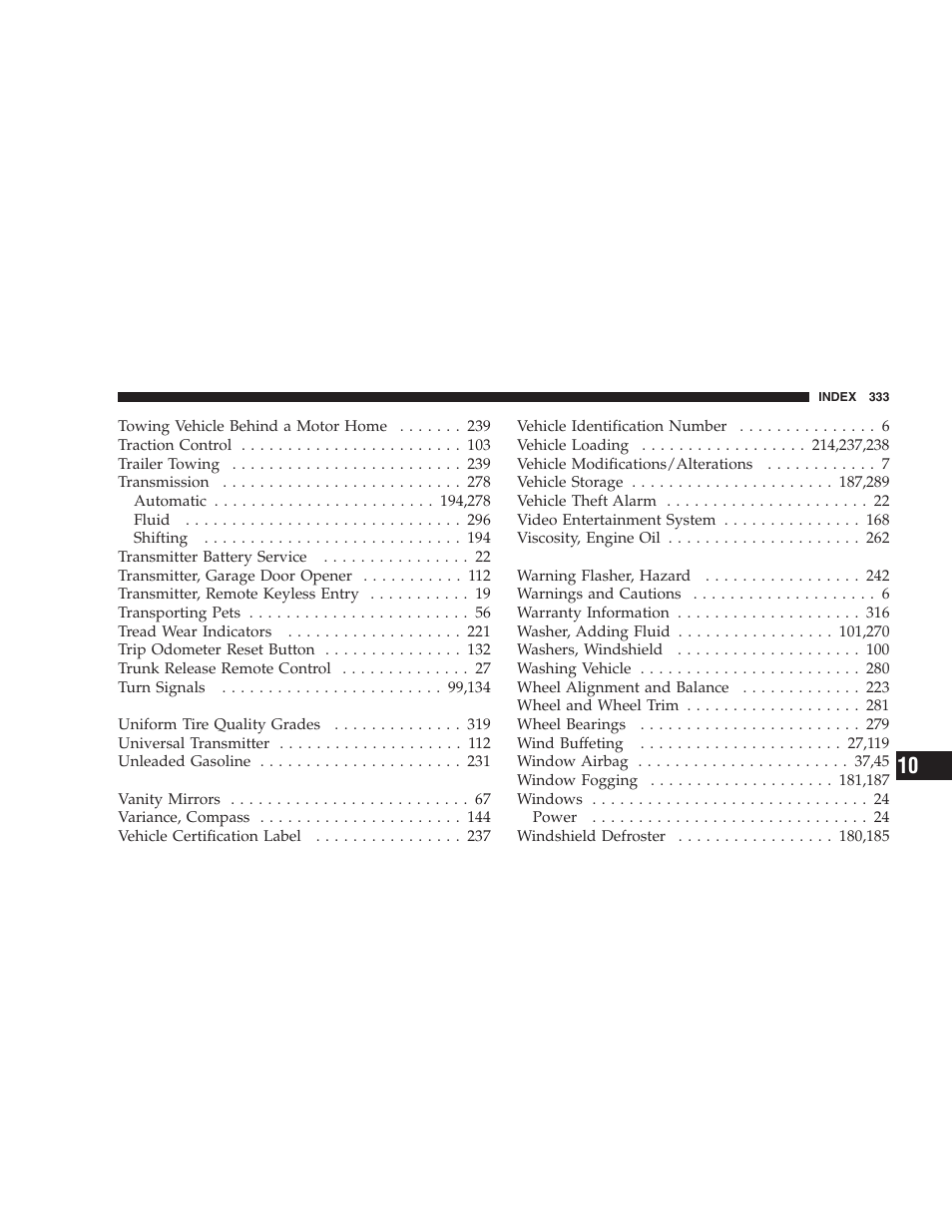 Dodge 2006 Charger SRT8 User Manual | Page 333 / 336