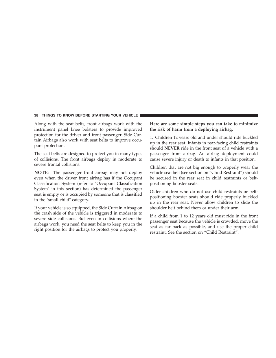 Dodge 2006 Charger SRT8 User Manual | Page 38 / 336