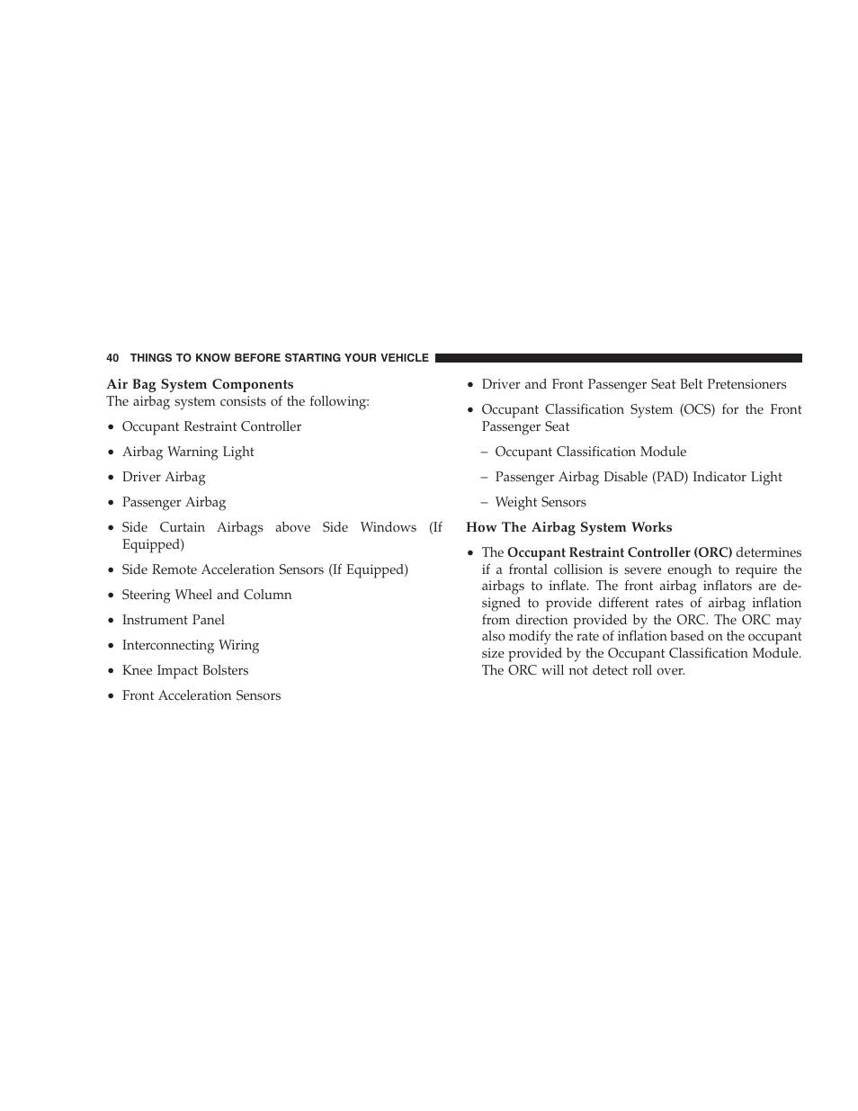 Dodge 2006 Charger SRT8 User Manual | Page 40 / 336