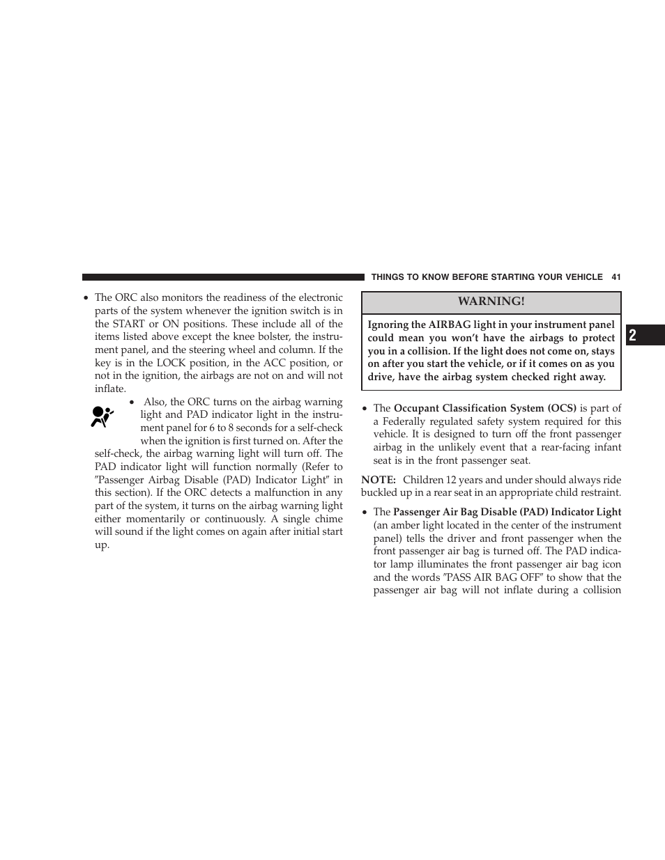 Dodge 2006 Charger SRT8 User Manual | Page 41 / 336