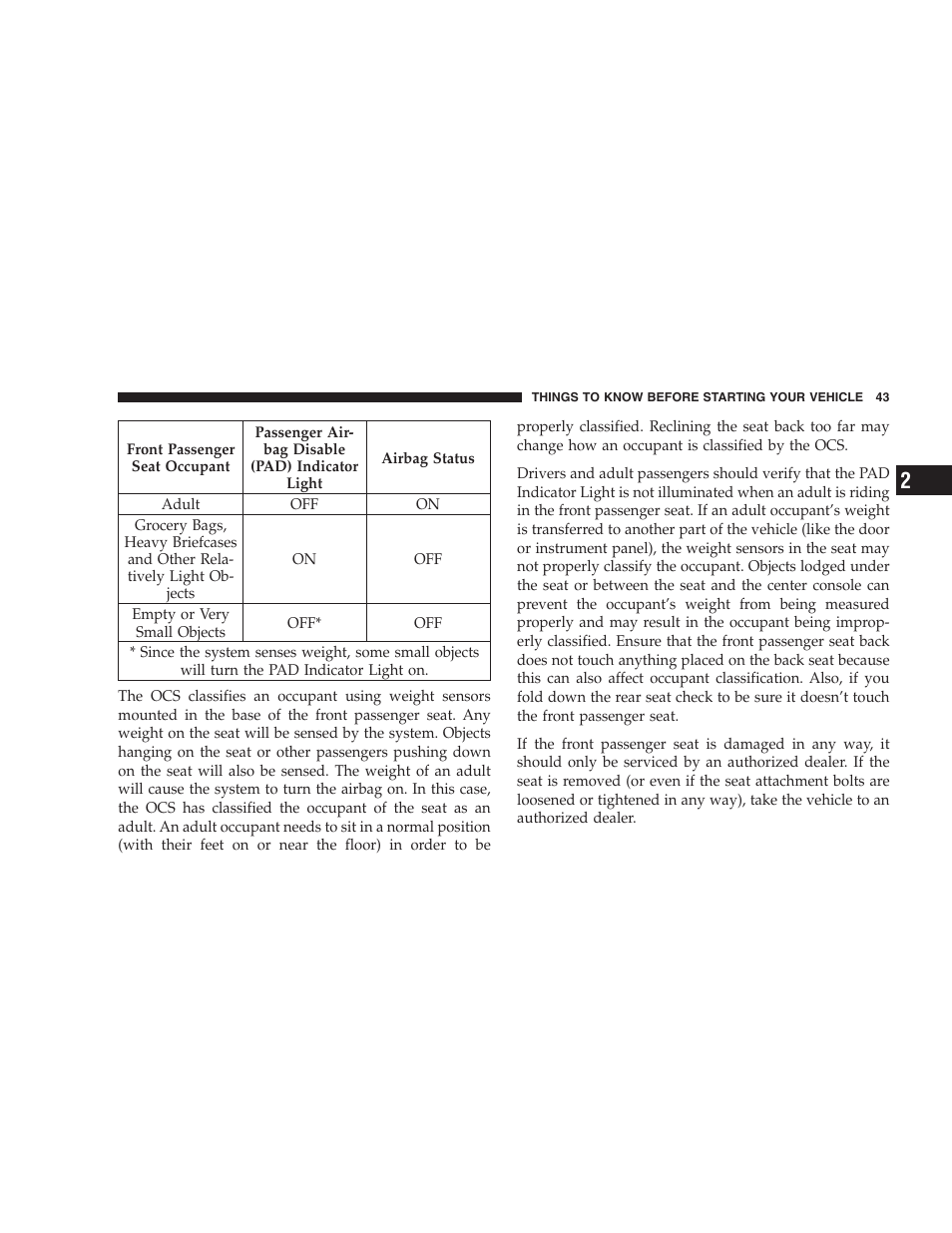 Dodge 2006 Charger SRT8 User Manual | Page 43 / 336