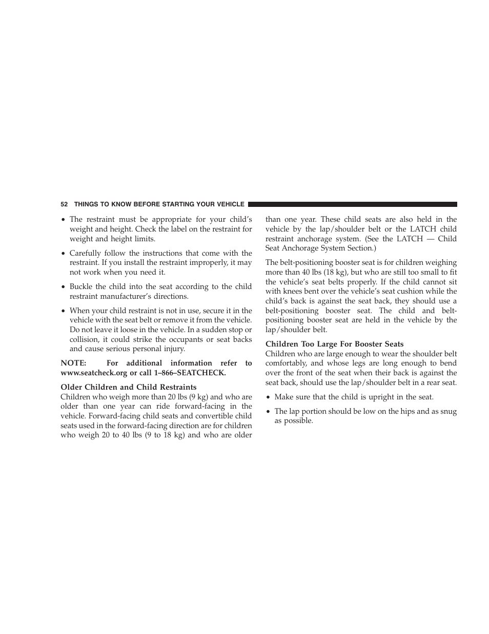 Dodge 2006 Charger SRT8 User Manual | Page 52 / 336