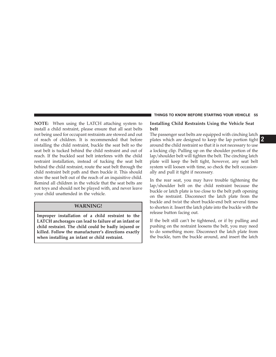 Dodge 2006 Charger SRT8 User Manual | Page 55 / 336