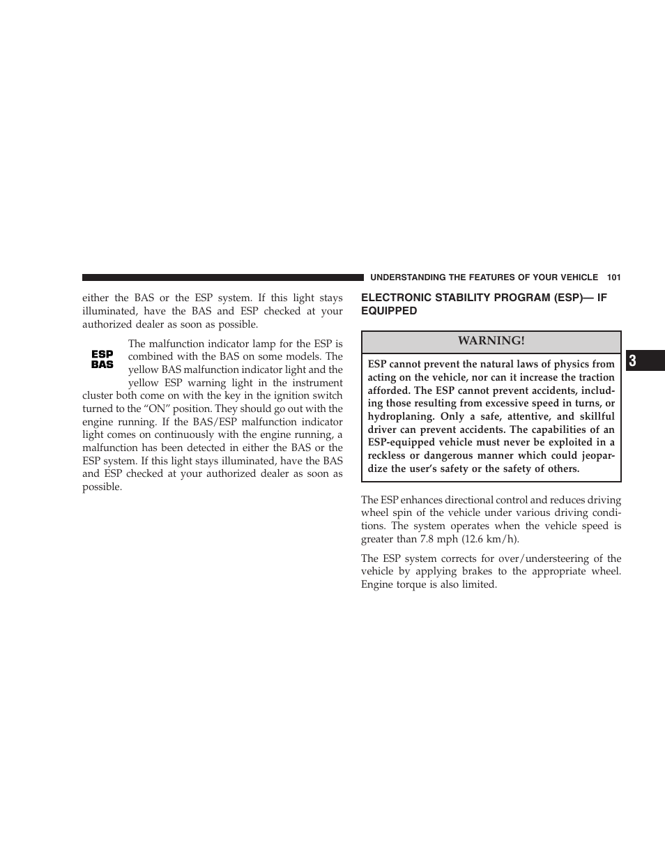 Electronic stability program (esp)— if, Equipped | Dodge 2005 LX Magnum User Manual | Page 101 / 368