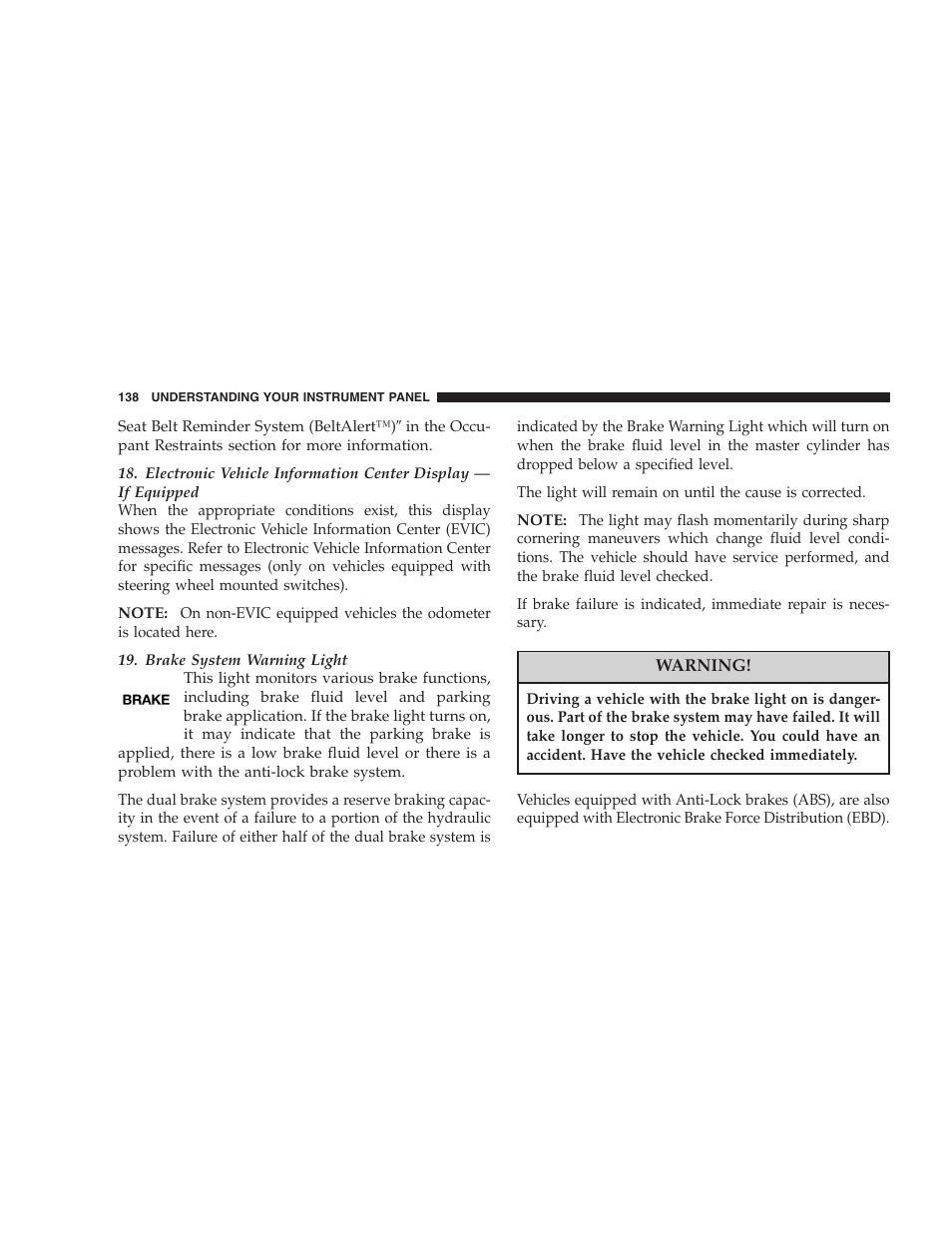 Dodge 2005 LX Magnum User Manual | Page 138 / 368