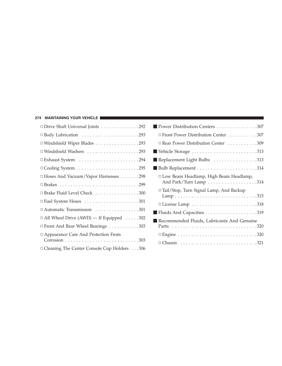 Dodge 2005 LX Magnum User Manual | Page 274 / 368