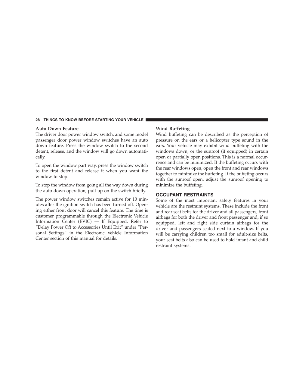 Occupant restraints | Dodge 2005 LX Magnum User Manual | Page 28 / 368