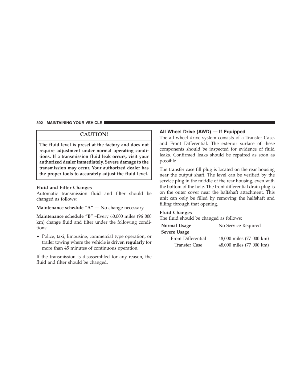 All wheel drive (awd) — if equipped | Dodge 2005 LX Magnum User Manual | Page 302 / 368