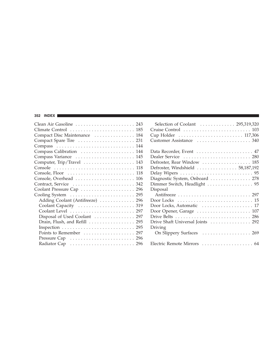 Dodge 2005 LX Magnum User Manual | Page 352 / 368