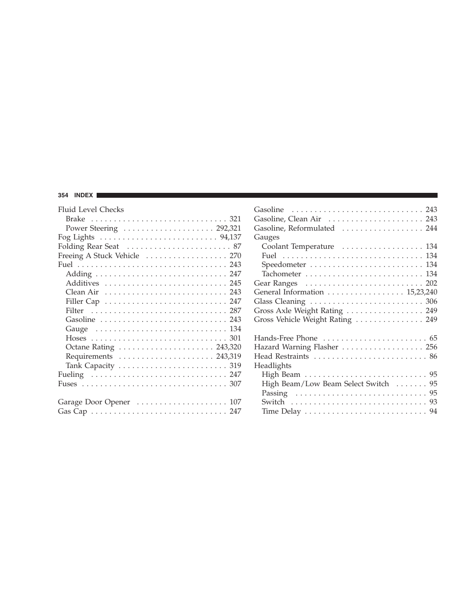 Dodge 2005 LX Magnum User Manual | Page 354 / 368