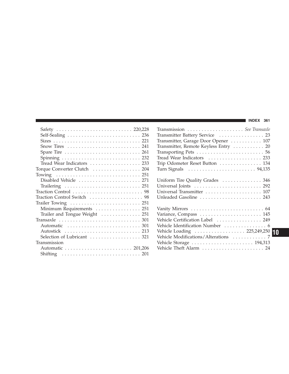 Dodge 2005 LX Magnum User Manual | Page 361 / 368