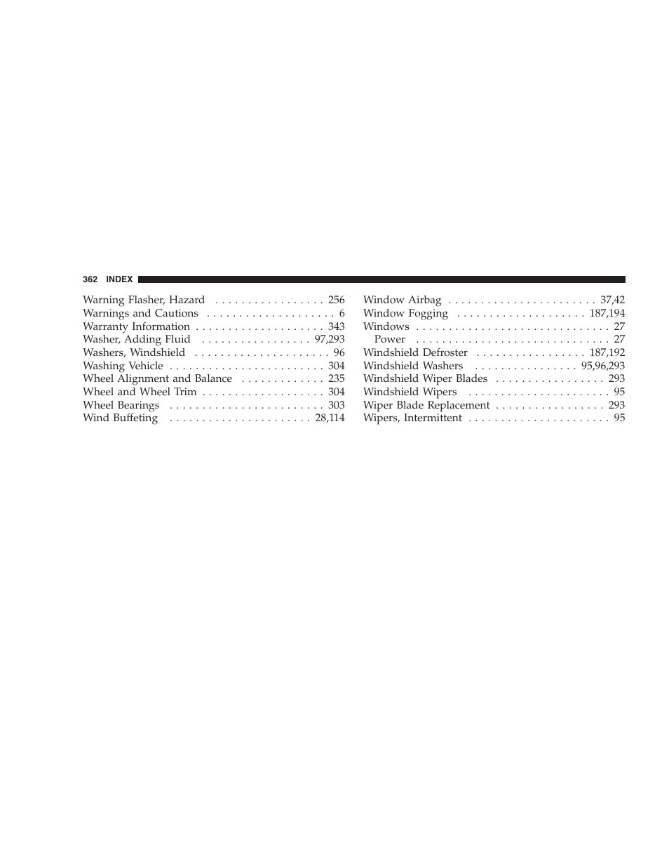 Dodge 2005 LX Magnum User Manual | Page 362 / 368