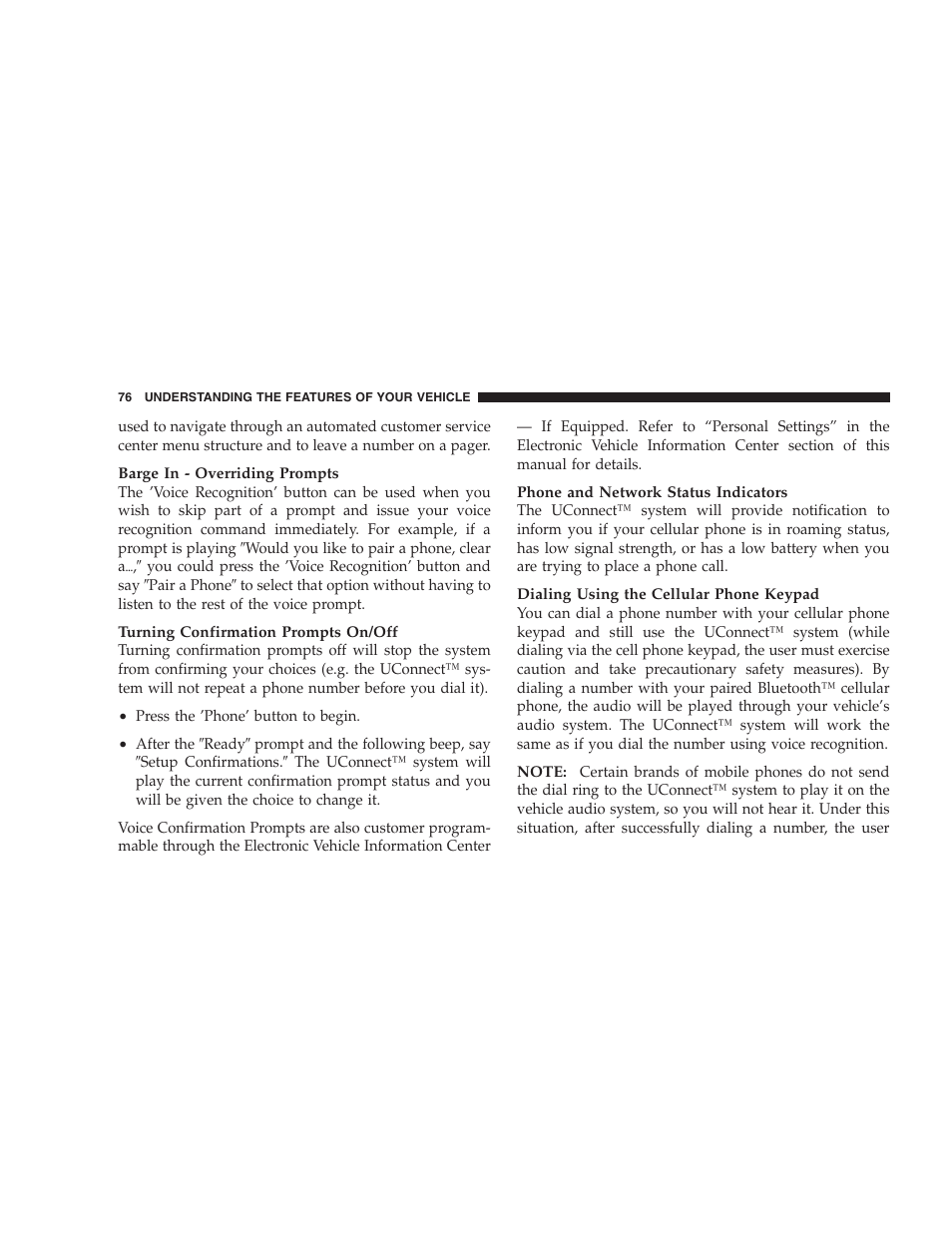 Dodge 2005 LX Magnum User Manual | Page 76 / 368