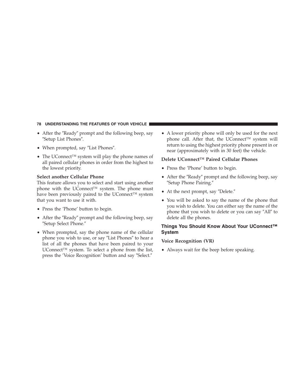 Things you should know about your, Uconnect™ system | Dodge 2005 LX Magnum User Manual | Page 78 / 368