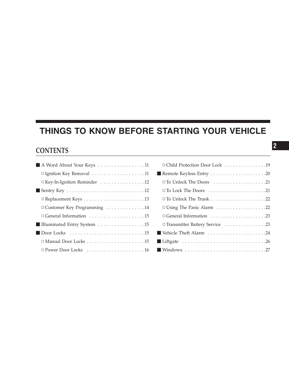 Dodge 2005 LX Magnum User Manual | Page 9 / 368