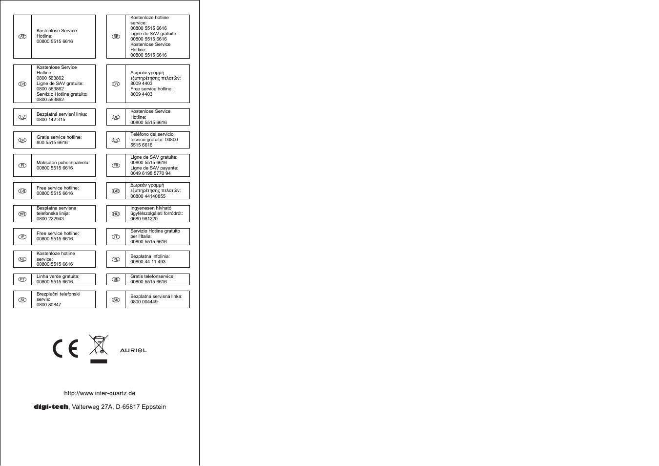 Auriol 4-LD3030 User Manual | Page 27 / 27