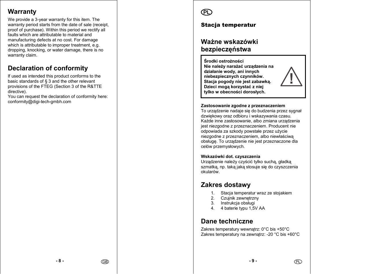 Auriol 4-LD3030 User Manual | Page 6 / 27