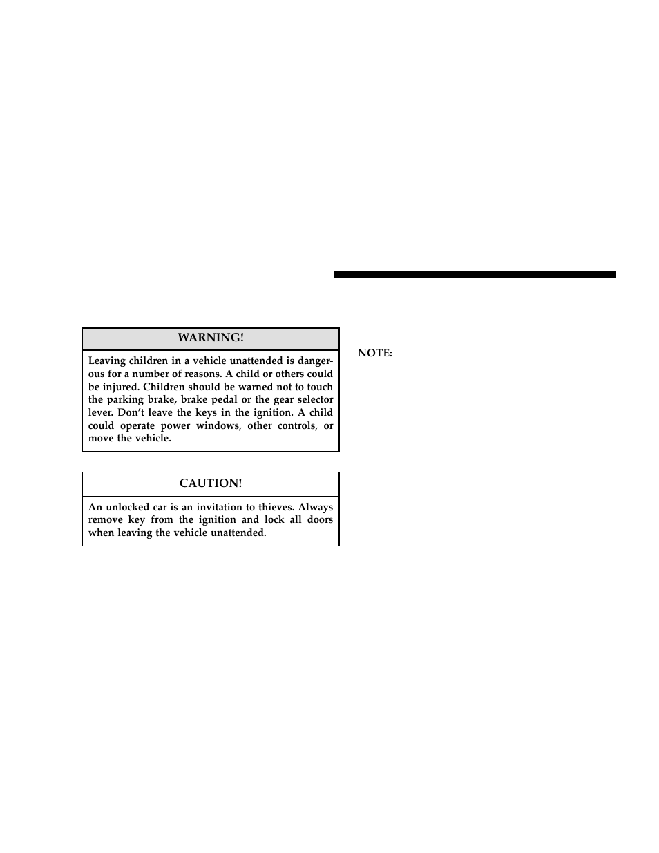 Key-in-ignition reminder, Horn, Sentry key | Dodge 2006 Charger User Manual | Page 12 / 368