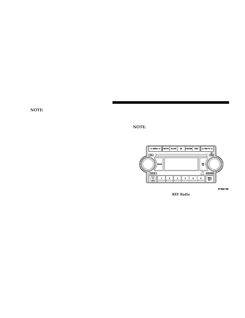 Sales code ref — am/fm/cd (single disc) | Dodge 2006 Charger User Manual | Page 154 / 368