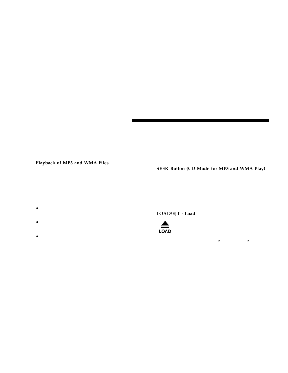 Operation instructions - (cd mode for mp3, And wma audio play), Load/eject button (cd mode for mp3 and | Wma play) | Dodge 2006 Charger User Manual | Page 170 / 368