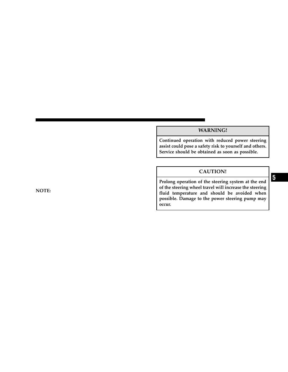 Power steering | Dodge 2006 Charger User Manual | Page 217 / 368