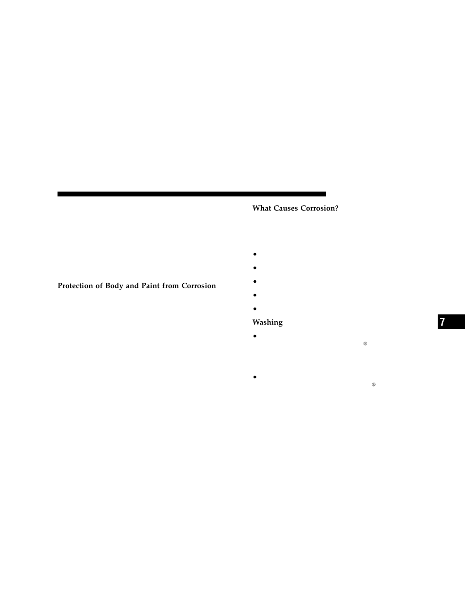 Front and rear wheel bearings, Appearance care and protection from, Corrosion | Dodge 2006 Charger User Manual | Page 307 / 368