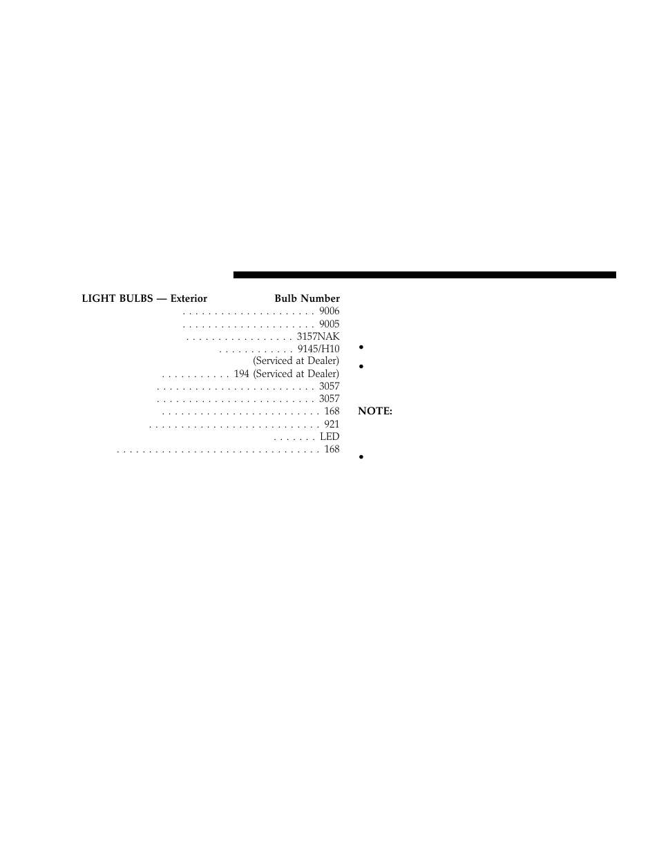 Bulb replacement, Low beam headlight, high beam headlight, Park/turn light, and front sidemarker light | Dodge 2006 Charger User Manual | Page 318 / 368