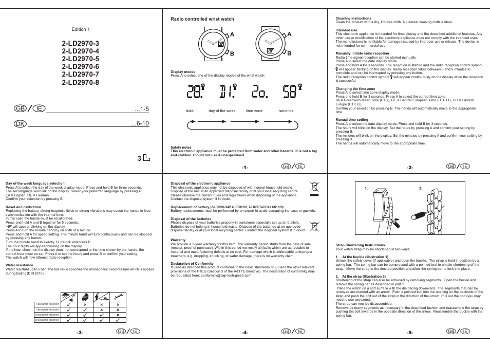 Auriol 2-LD2970-3 User Manual | 6 pages