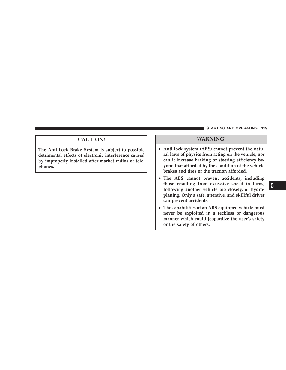 Dodge 2005 Viper User Manual | Page 119 / 264