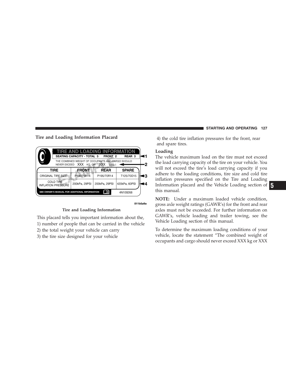 Dodge 2005 Viper User Manual | Page 127 / 264